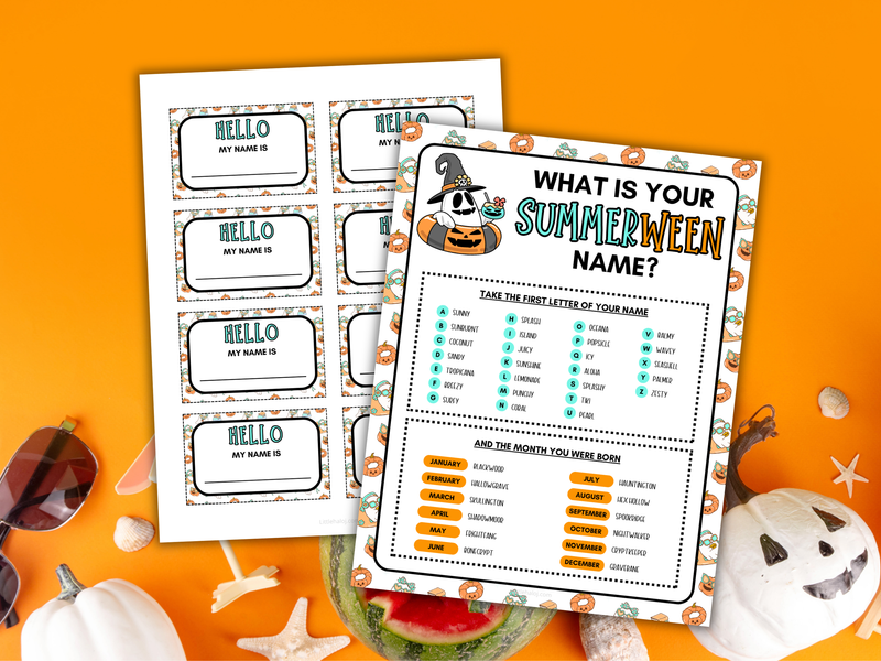 Summerween Name Game | LittleHaloJ