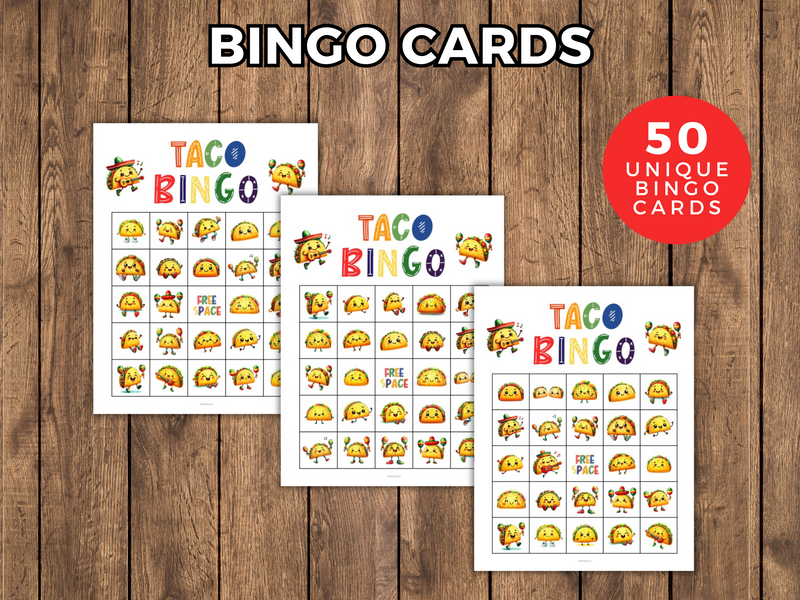 Taco Bingo Cards