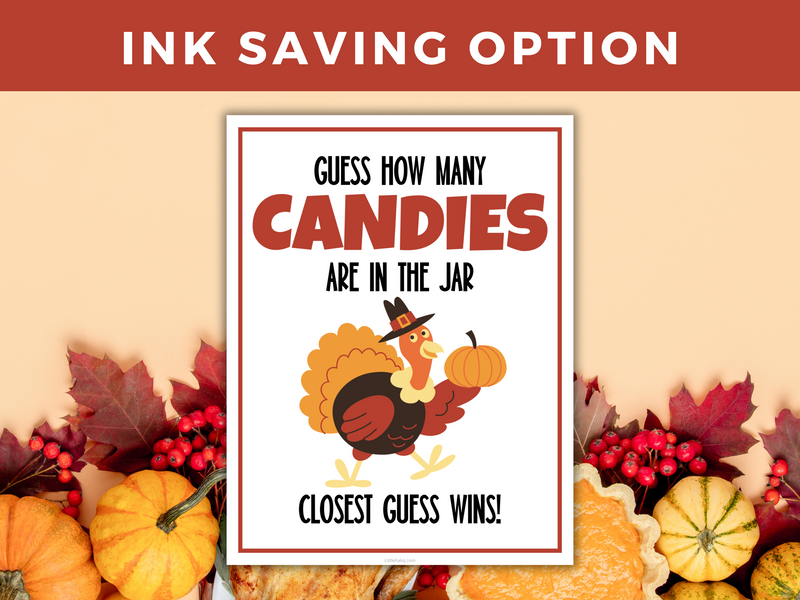 Thanksgiving Candy Guessing Game