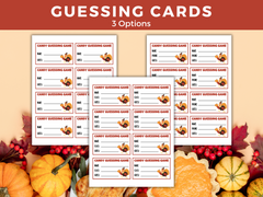 Thanksgiving Candy Guessing Game