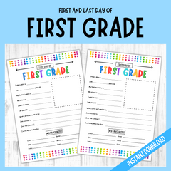 First and Last Day of First Grade Printable survey