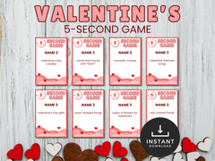 printable valentines 5 second game