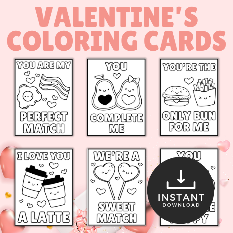 Valentine's Coloring Cards