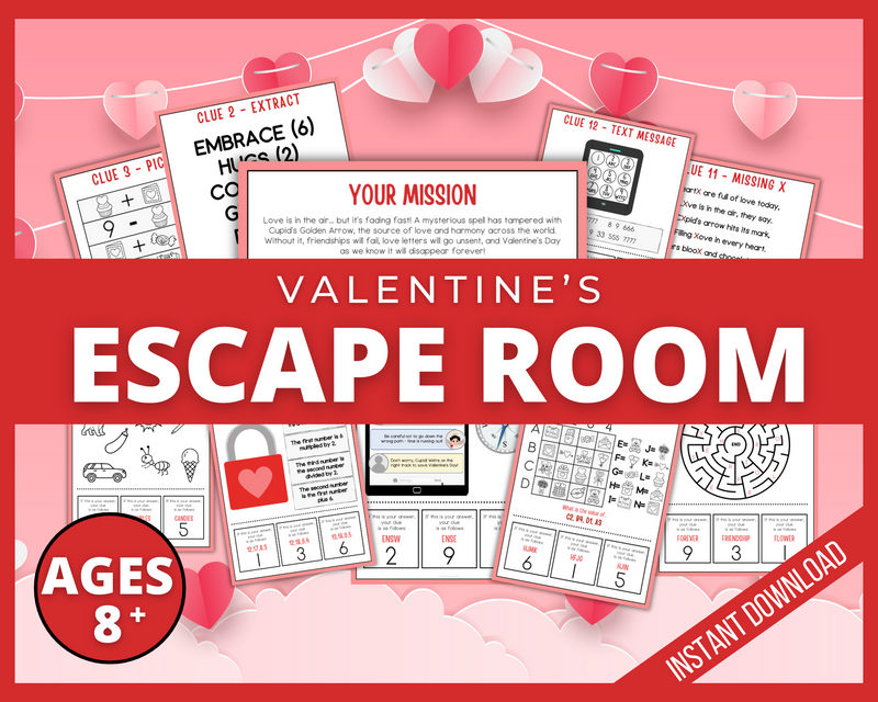 Printable Valentines Escape Room