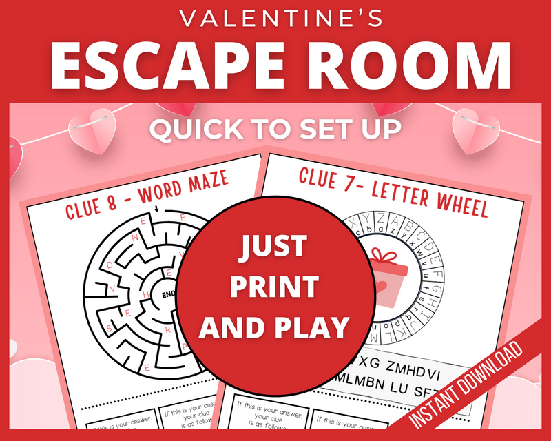 Printable Valentines Escape Room