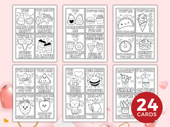 Valentine's Coloring Cards
