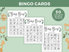 Neutral baby bingo Printable game