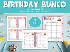 Printable Birthday Bunco Game