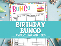 Printable Birthday Bunco Game