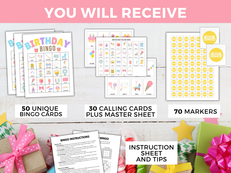 Printable Birthday Bingo Game