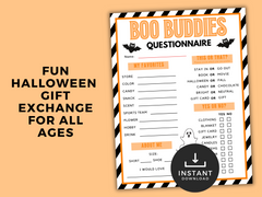 printable boo buddies questionnaire