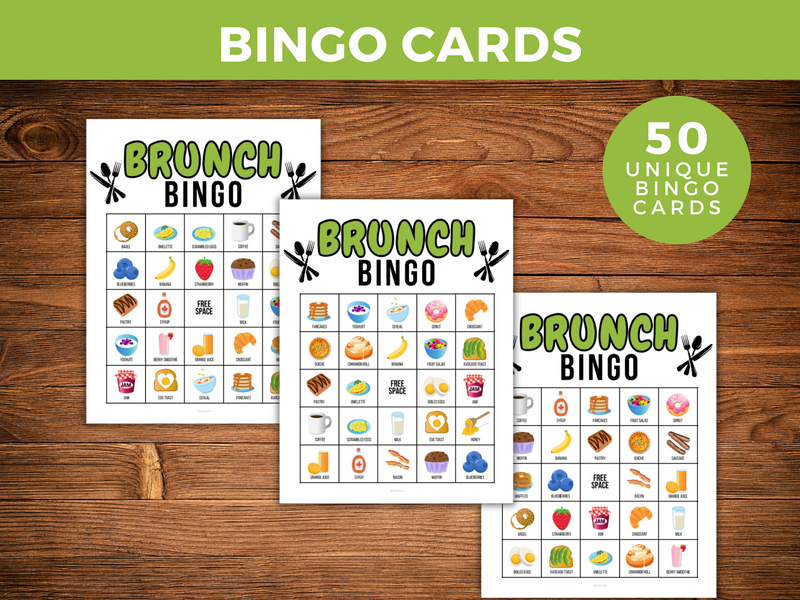 Printable Brunch Bingo Game