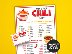 Whats your chili name game