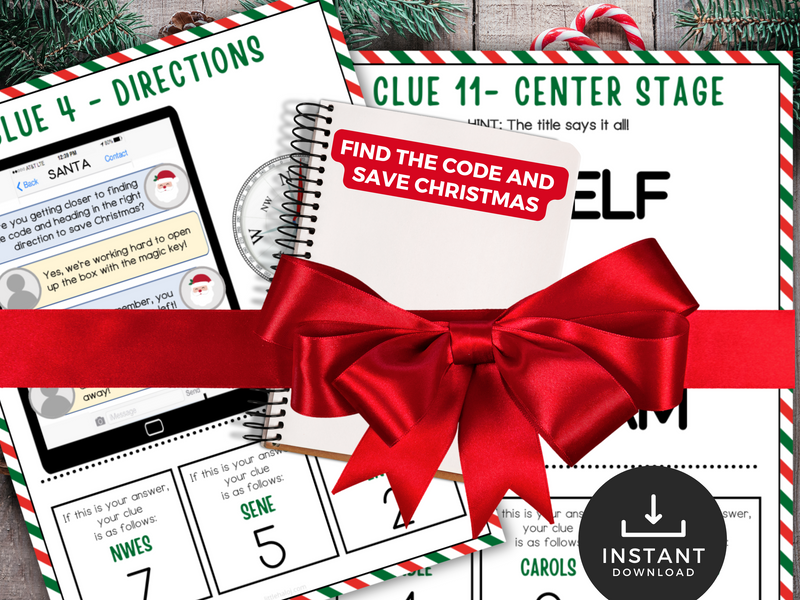 Printable kids christmas escape room