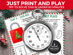 Printable kids christmas escape room