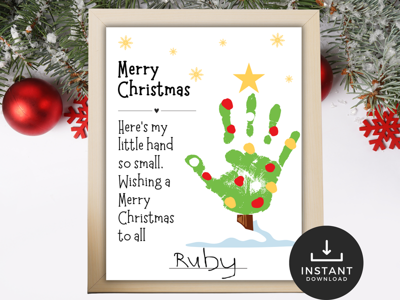 Christmas Tree Handprint Craft