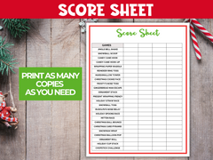 Printable Christmas Minute to win it games