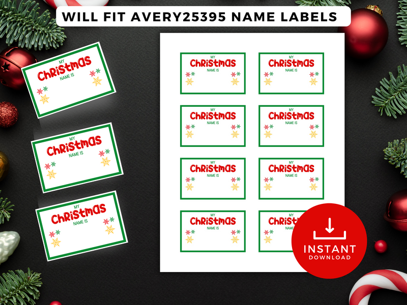 christmas name labels