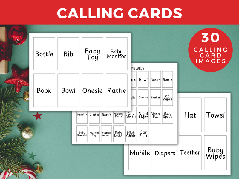 Printable Christmas Baby Bingo