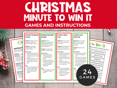 Printable Christmas Minute to win it games