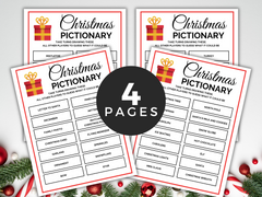 Printable christmas pictionary game