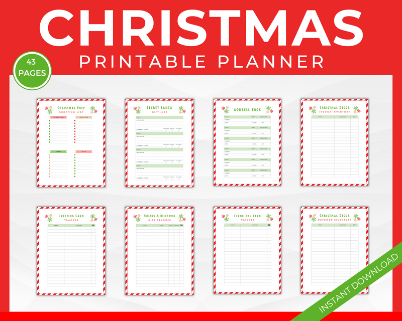 christmas planner printable