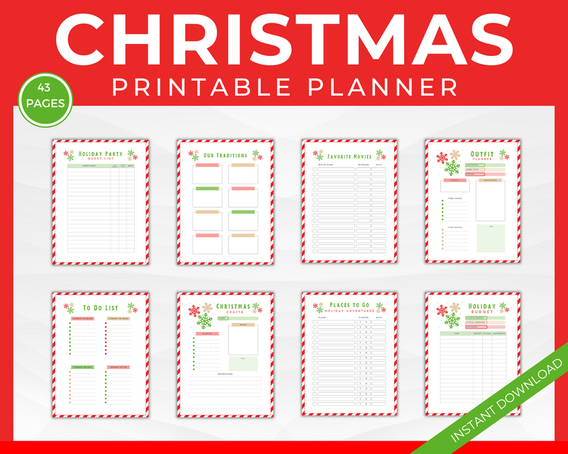 Printable christmas planner