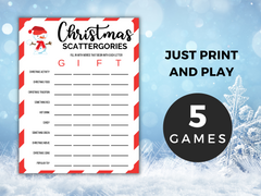 Printable christmas scattergories game