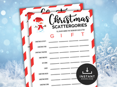 Printable christmas scattergories game