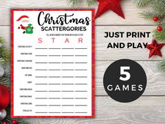 printable christmas scattergories game