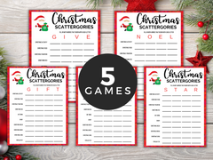 printable christmas scattergories game