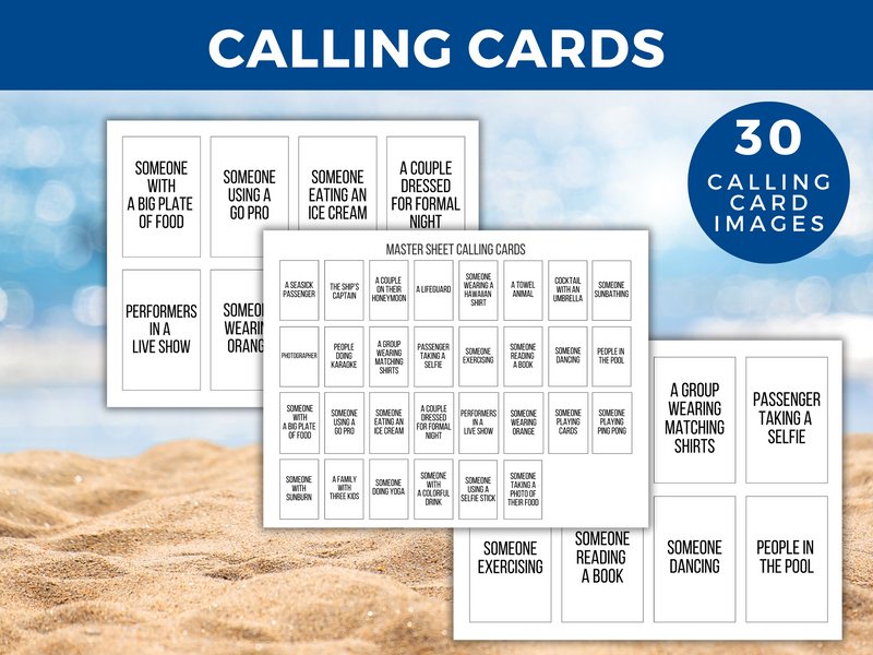 printable cruise bingo game