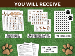 Printable Dog Breed Bingo Game