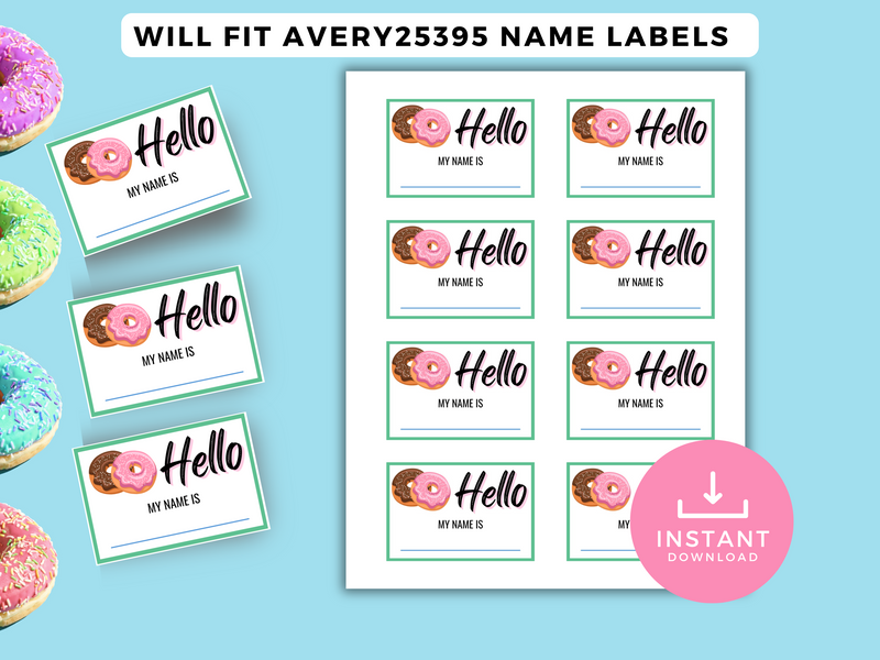 Printable donut name game