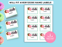 Printable donut name game