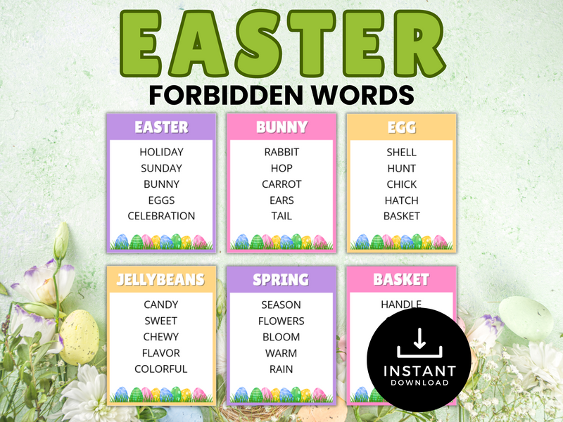 Easter Forbidden Words