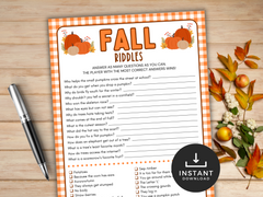 Printable Fall Riddles and Jokes