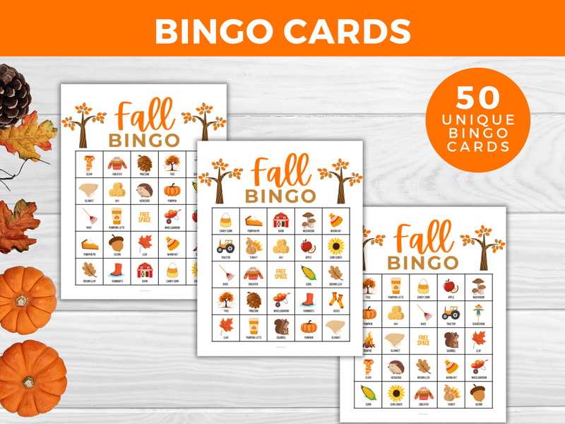 Printable Fall Bingo Game