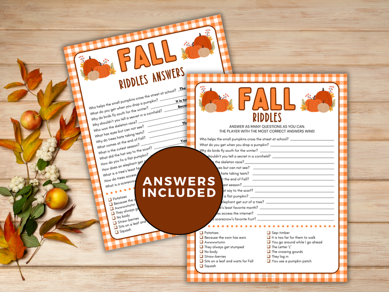 Fall Riddle Puzzle Fall Riddles | LittleHaloJ