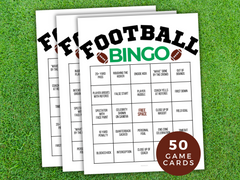 printable football bingo game