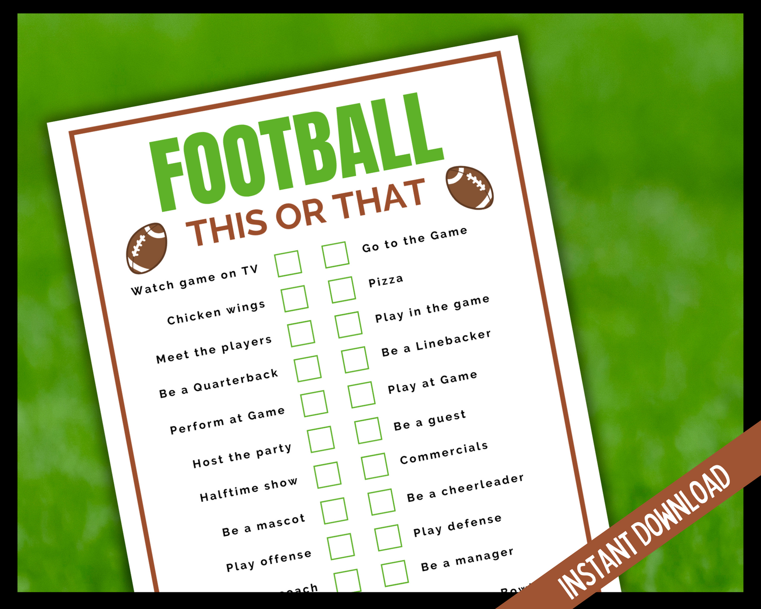 Football Would You Rather Game – LittleHaloJ