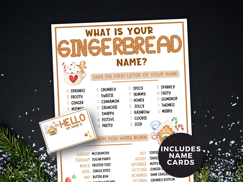 what is your gingerbread name