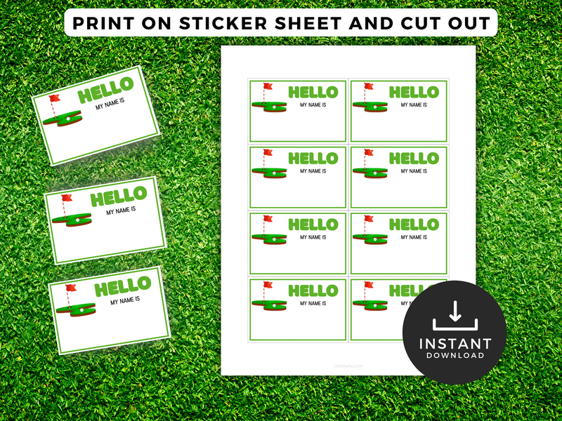 printable golf name labels