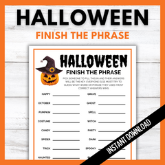 Halloween Finish The Phrase