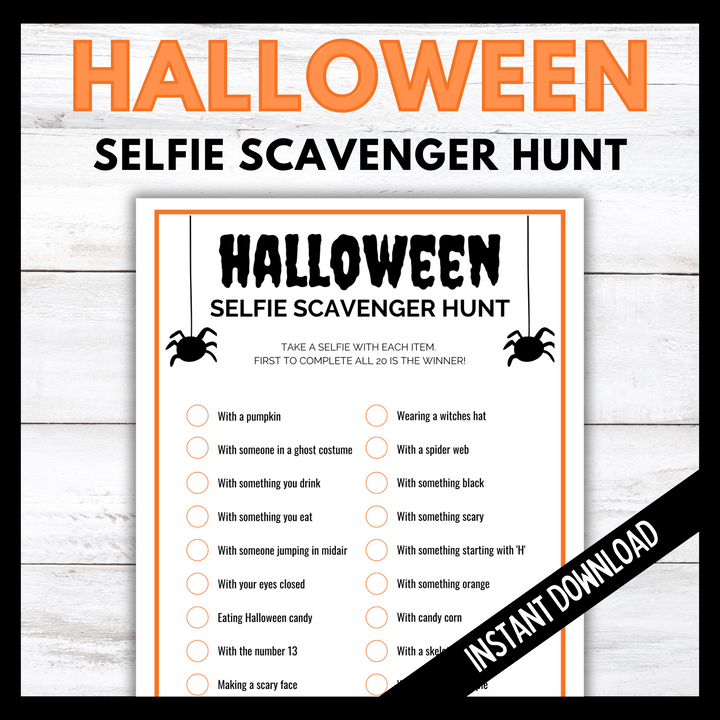 halloween selfie scavenger hunt