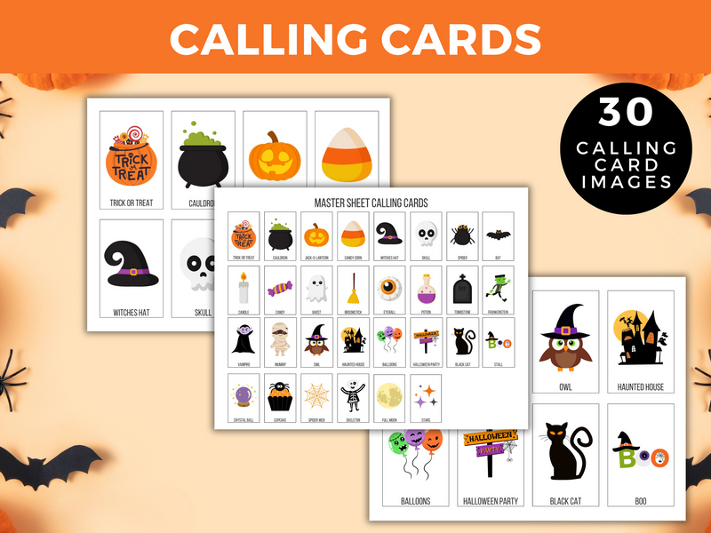 printable halloween bingo game