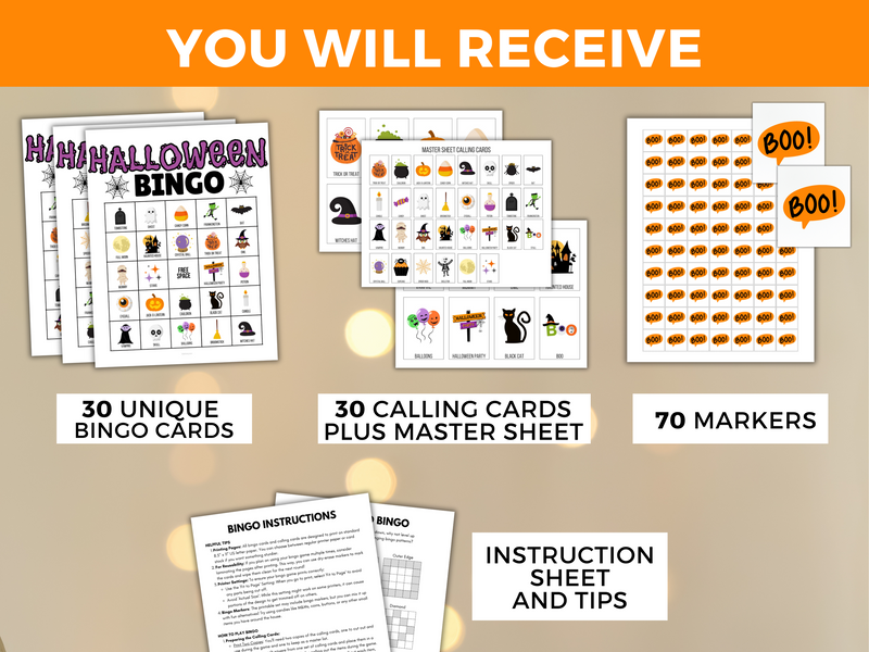 Printable Halloween Bingo Game