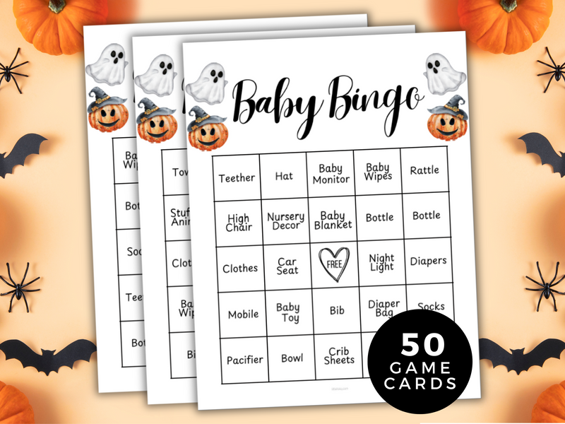 Printable Halloween Baby Shower Bingo Game