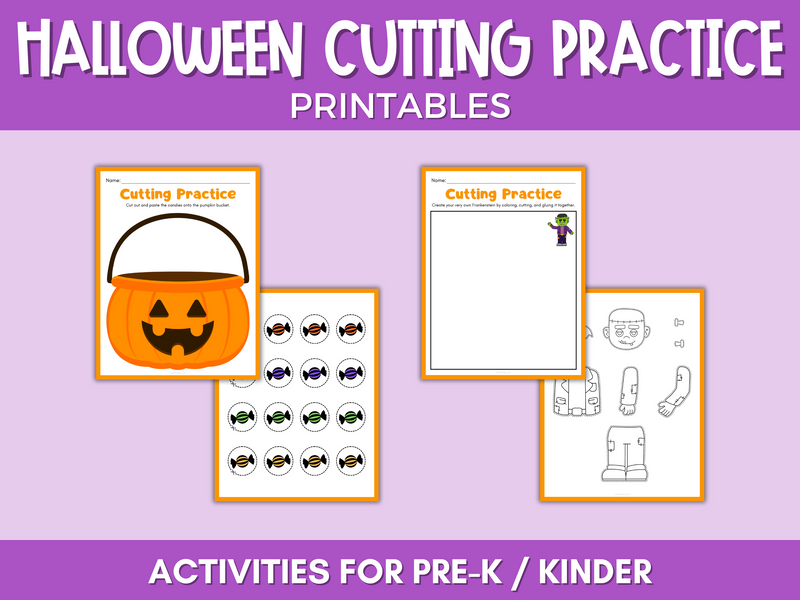 Halloween Cutting Practice Activities