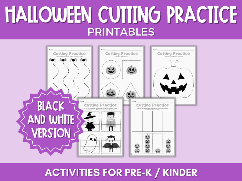 Halloween Cutting Practice Activities